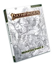 Pathfinder Monster Core 2 Sketch Cover ( Second Edition) | Grognard Games