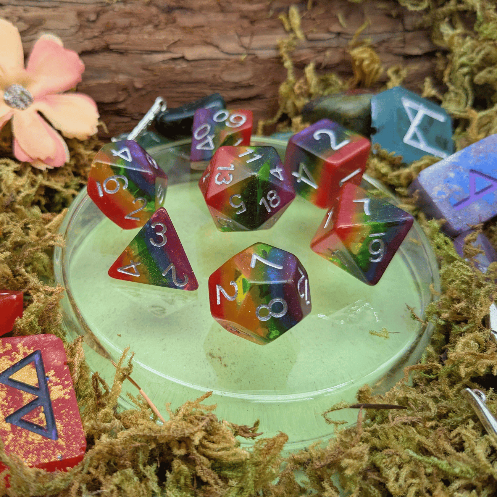 Rainbow Pride Flag Dice Set | Grognard Games