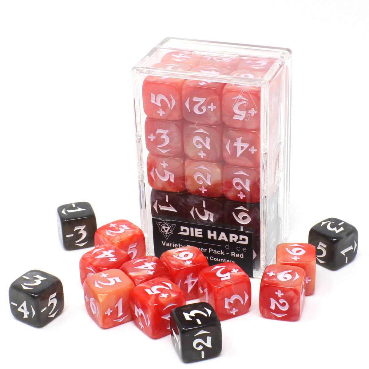 Die Hard Dice Positive Power/Toughness Dice - MtG Spin Down Counters - Red | Grognard Games