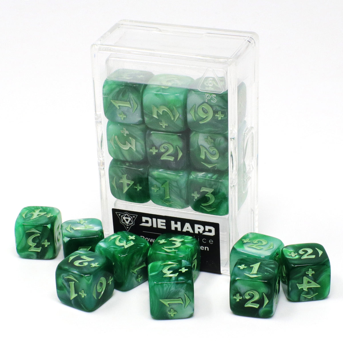 Die Hard Dice MtG Spindown Counters - Plus Power Pack - Green | Grognard Games