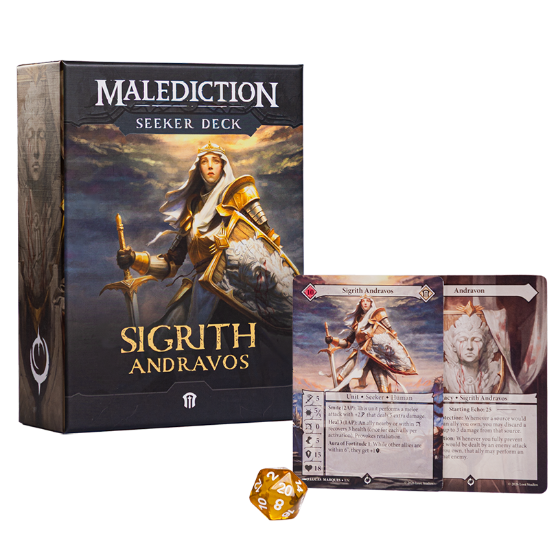 Malediction Miniatures Game - Seeker Deck - Sigrith Andravos (Pre-order Now!) | Grognard Games
