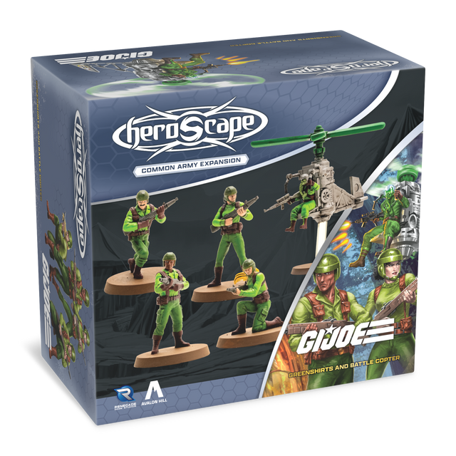 G.I. JOE Heroscape: Greenshirts & Battle Copter Common Army Expansion | Grognard Games