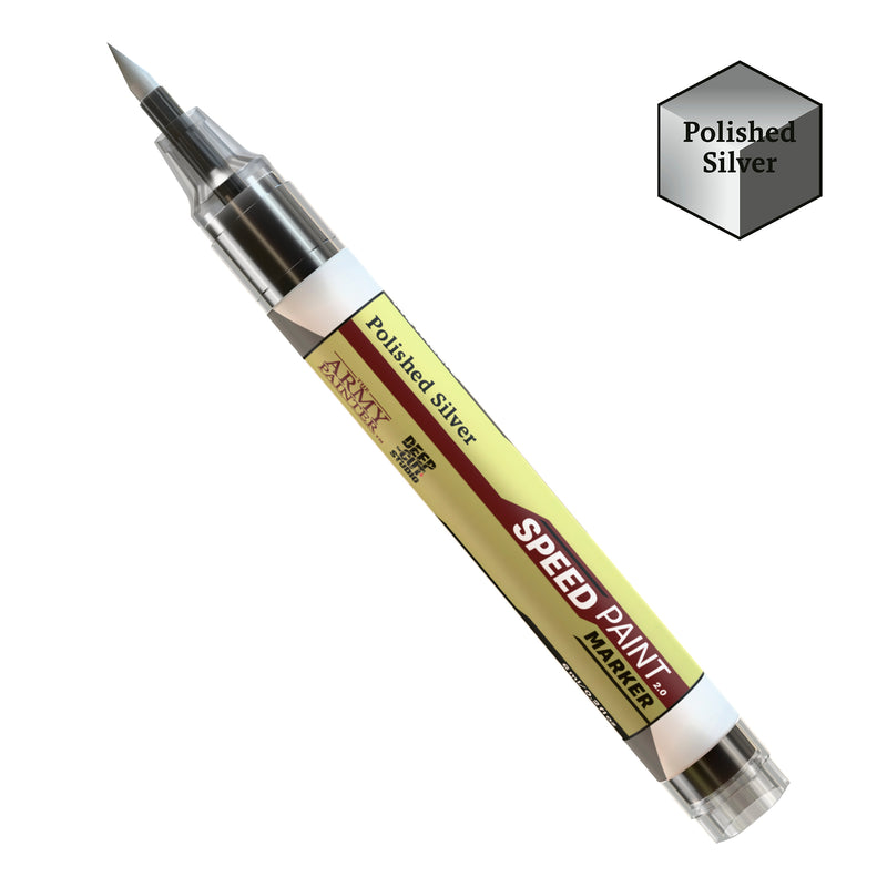 Army Painter Speedpaint Marker: Polished Silver | Grognard Games