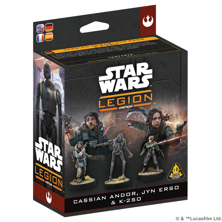 SWQ39 Star Wars: Legion – Cassian Andor, Jyn Erso & K-2SO (Pre-Order Available 1/16) | Grognard Games