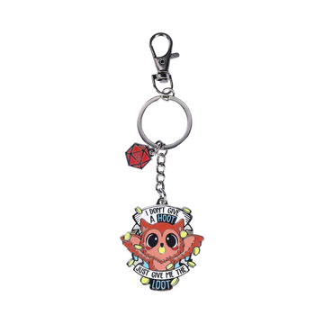 I Don't Give a Hoot Keychain | Grognard Games