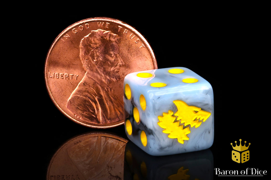 Baron of Dice 25 set Snow Direwolf Square Corner | Grognard Games