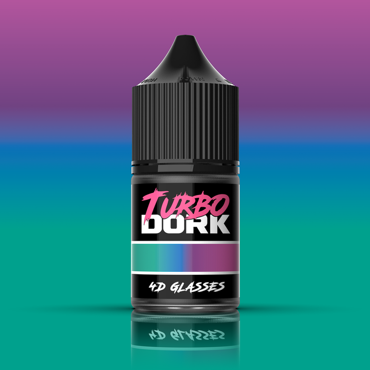 Turbo Dork Metallic Paint 4d Glasses | Grognard Games