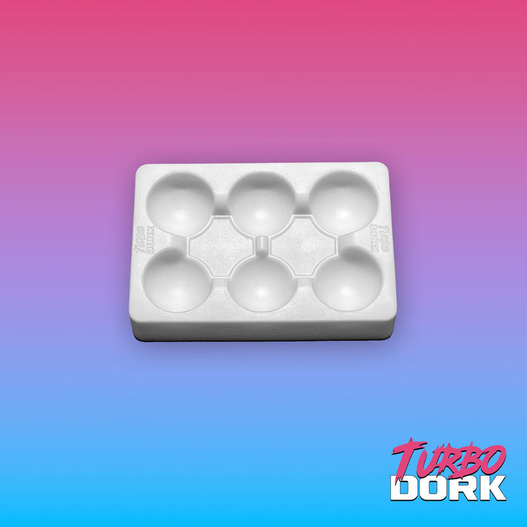 Turbo Dork Small White Silicone Dry Palette | Grognard Games