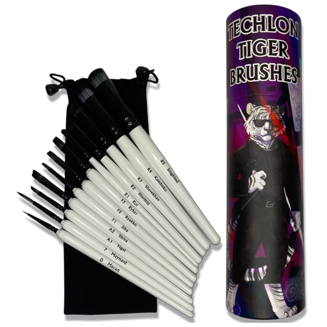 Techlon Tiger Brush Set - Chronicle RPGs | Grognard Games