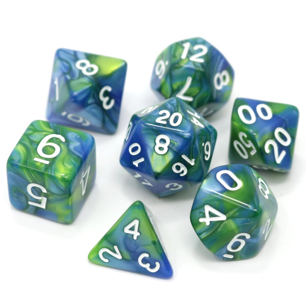 Die Hard Dice 7 Piece RPG set - Terra | Grognard Games