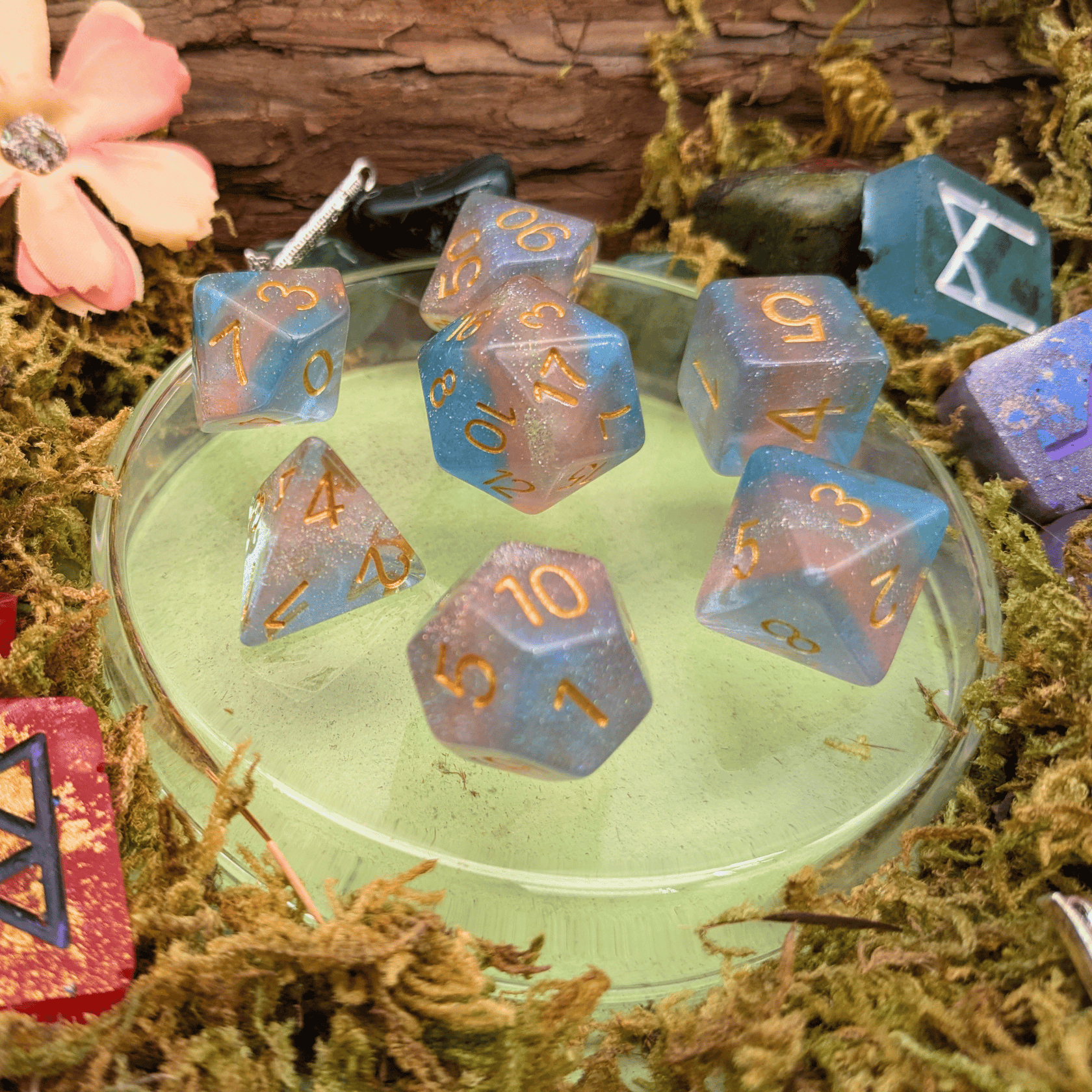 Transgender Pride Flag Dice Set | Grognard Games