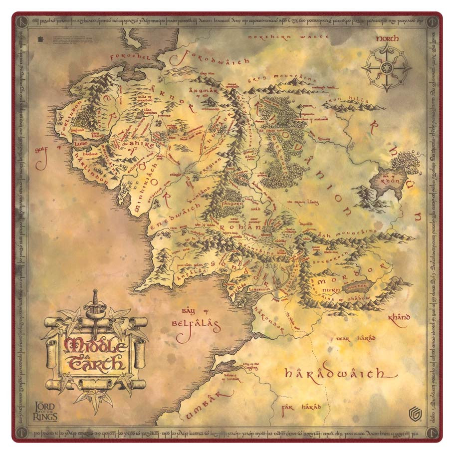Play-Mat Magic: The Gathering | Lord of The Rings Places of Middle Earth (Oversized) | Grognard Games