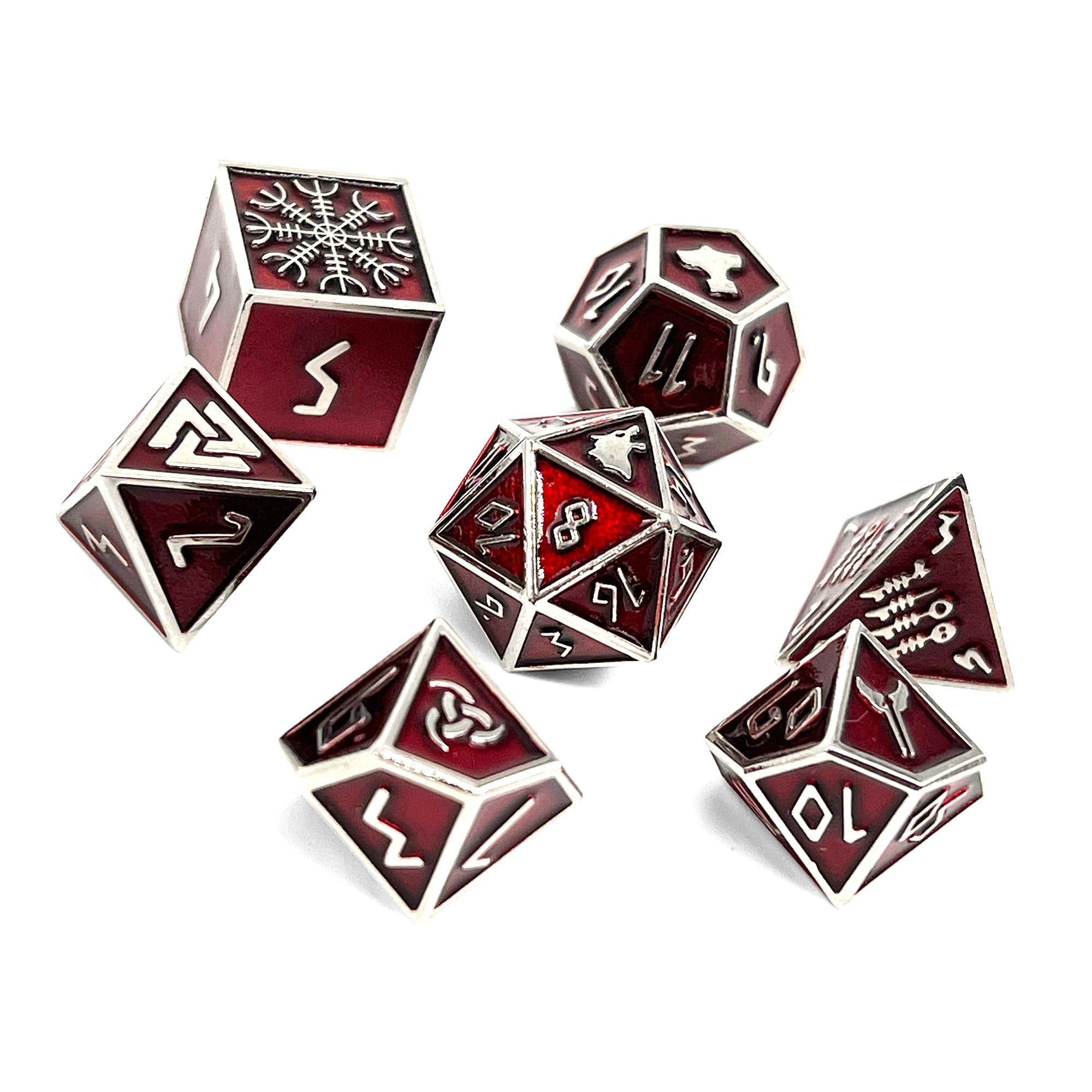 Vampire Blood - Norse Themed Metal Dice Set | Grognard Games