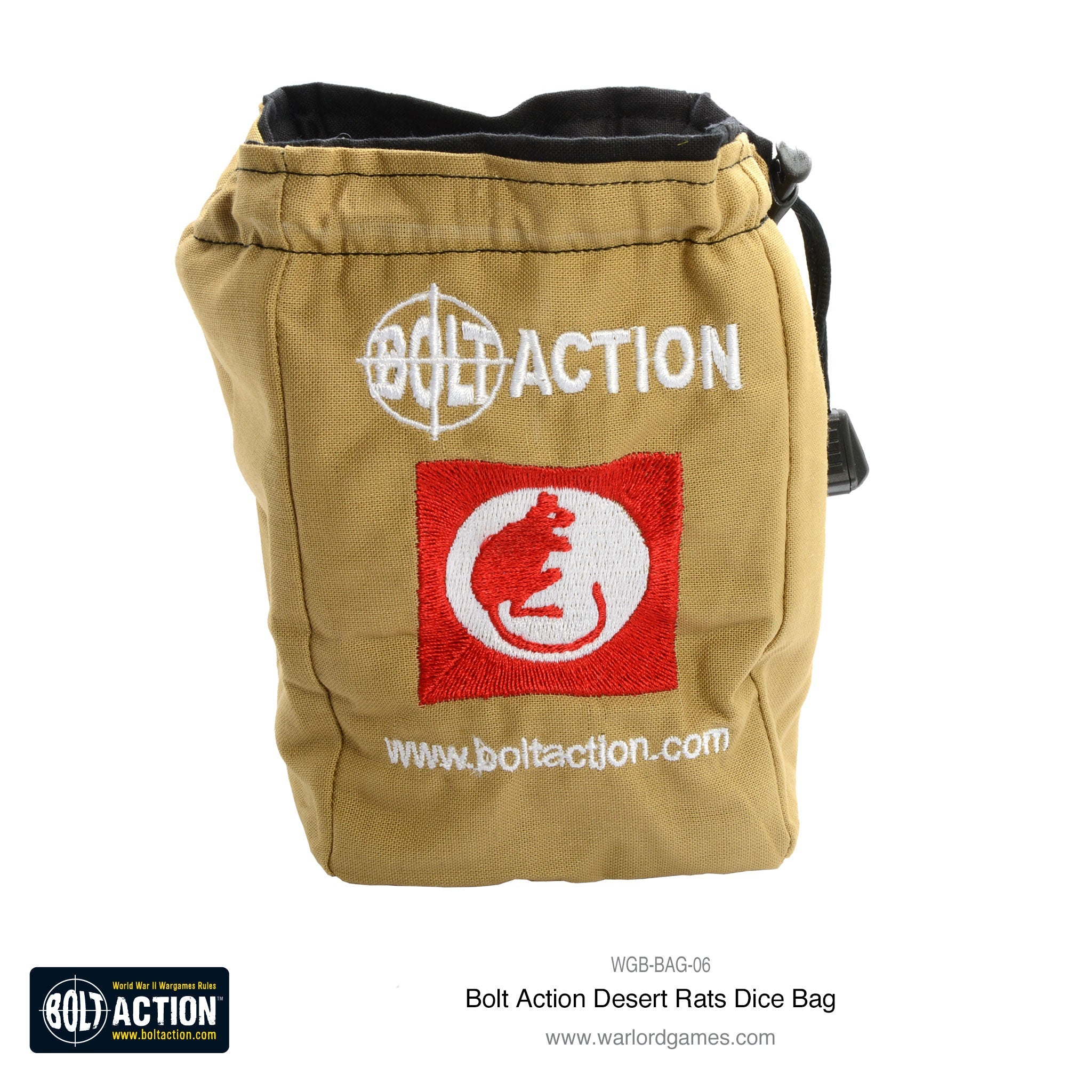 Bolt Action - Desert Rat Dice Bag | Grognard Games