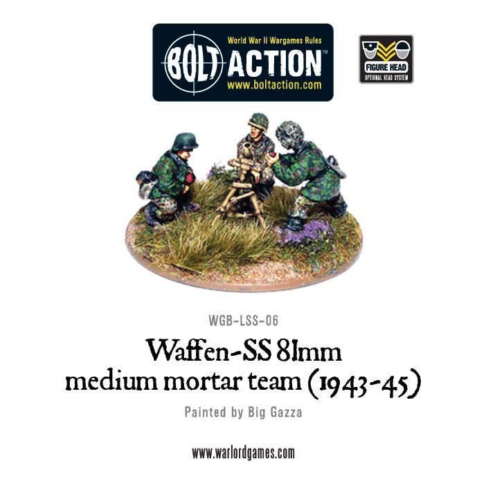 Bolt Action -  Waffen-SS 81mm medium mortar team (1943-45) | Grognard Games