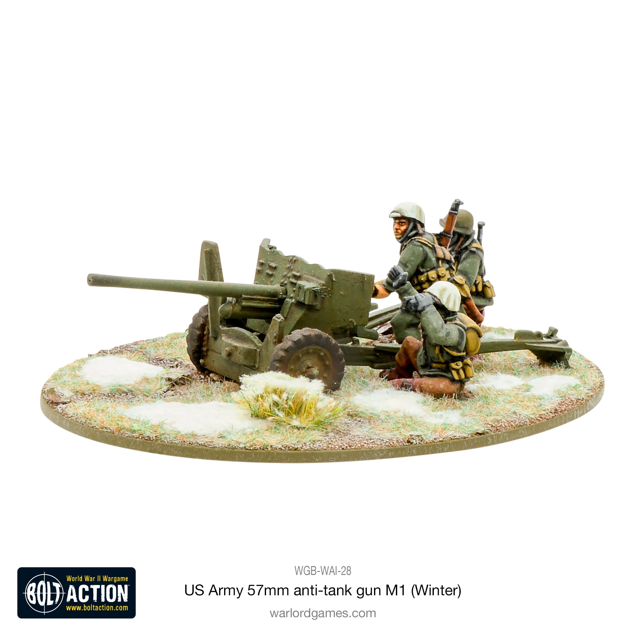 Bolt Action -  US Army 57mm Anti-Tank Gun M1 (Winter) | Grognard Games