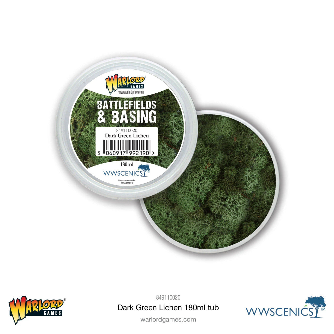 Warlord Battlefields & Basing: Dark Green Lichen (180ml) | Grognard Games