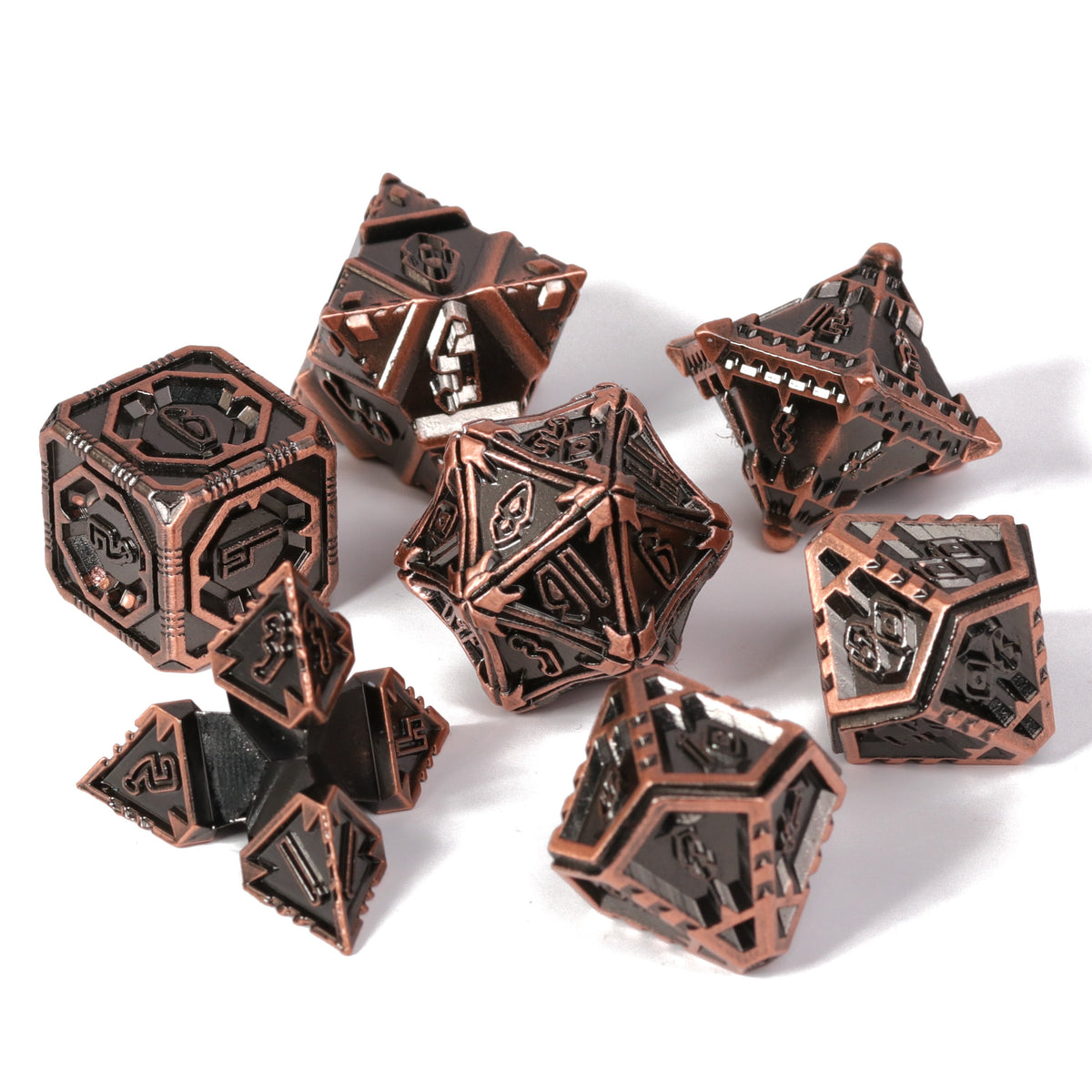 Die Hard Dice 7 Piece RPG set - Adventure Begins- Wayfinder Copper | Grognard Games