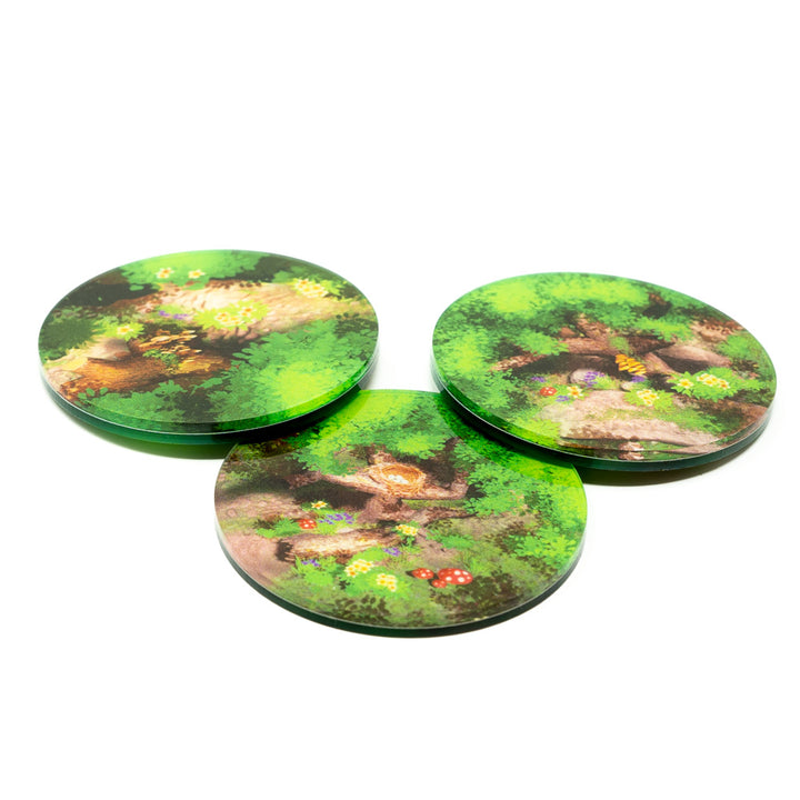 MOONSTONE WOODED PATCH TOKENS | Grognard Games