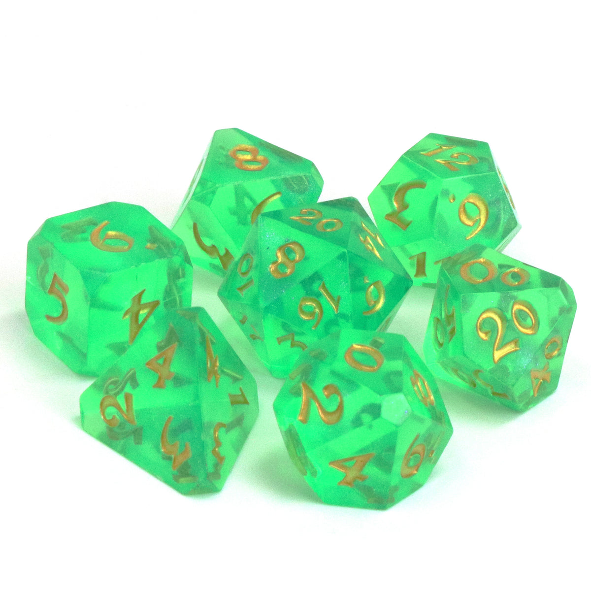 Die Hard Dice 7 Piece RPG set - Avalore Tinkling Bell for Superdillin | Grognard Games