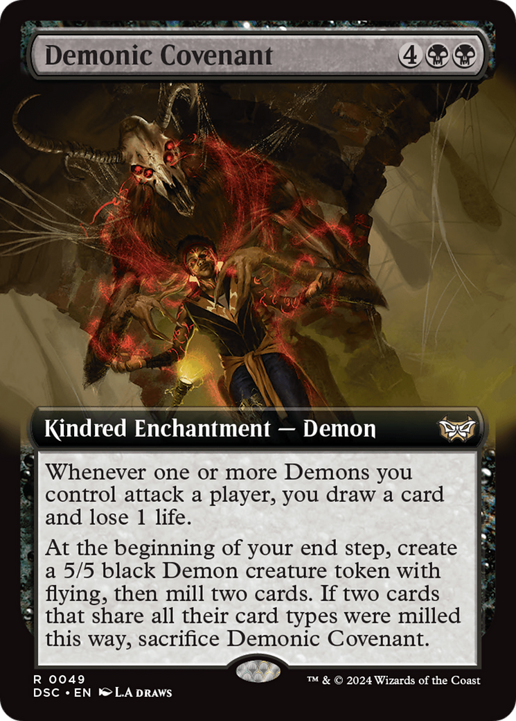 Demonic Covenant (Extended Art) [Duskmourn: House of Horror Commander] | Grognard Games