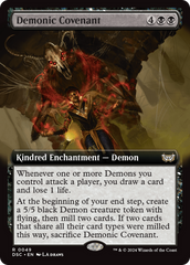 Demonic Covenant (Extended Art) [Duskmourn: House of Horror Commander] | Grognard Games