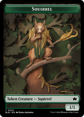 Squirrel // Starscape Cleric Double-Sided Token [Bloomburrow Tokens] | Grognard Games