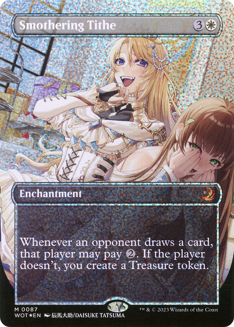 Smothering Tithe (Anime Borderless) (Confetti Foil) [Wilds of Eldraine: Enchanting Tales] | Grognard Games