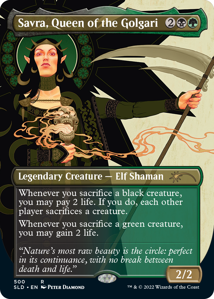 Savra, Queen of the Golgari (Borderless) [Secret Lair Drop Series] | Grognard Games