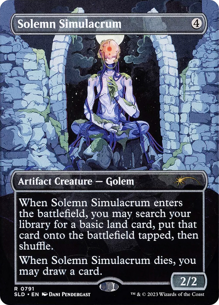 Solemn Simulacrum (0791) (Borderless) [Secret Lair Drop Series] | Grognard Games