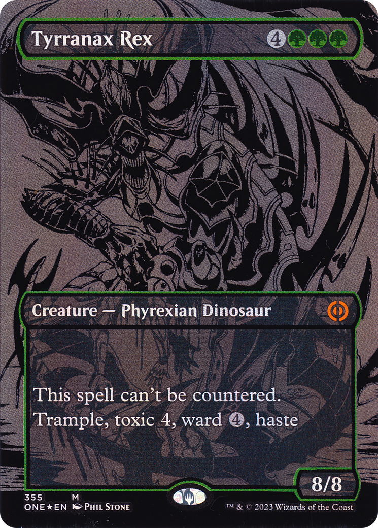 Tyrranax Rex (Oil Slick Raised Foil) [Phyrexia: All Will Be One] | Grognard Games