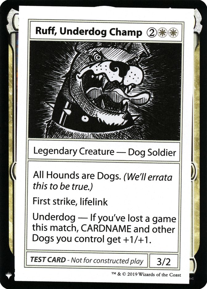 Ruff, Underdog Champ [Mystery Booster Playtest Cards] | Grognard Games