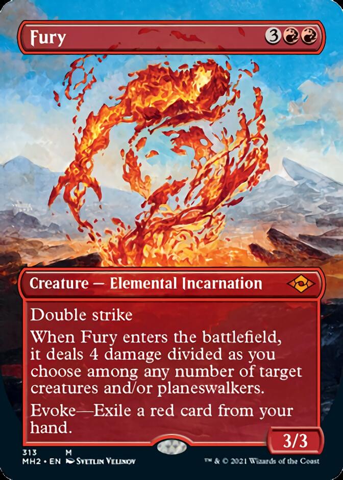 Fury (Borderless Alternate Art) [Modern Horizons 2] | Grognard Games