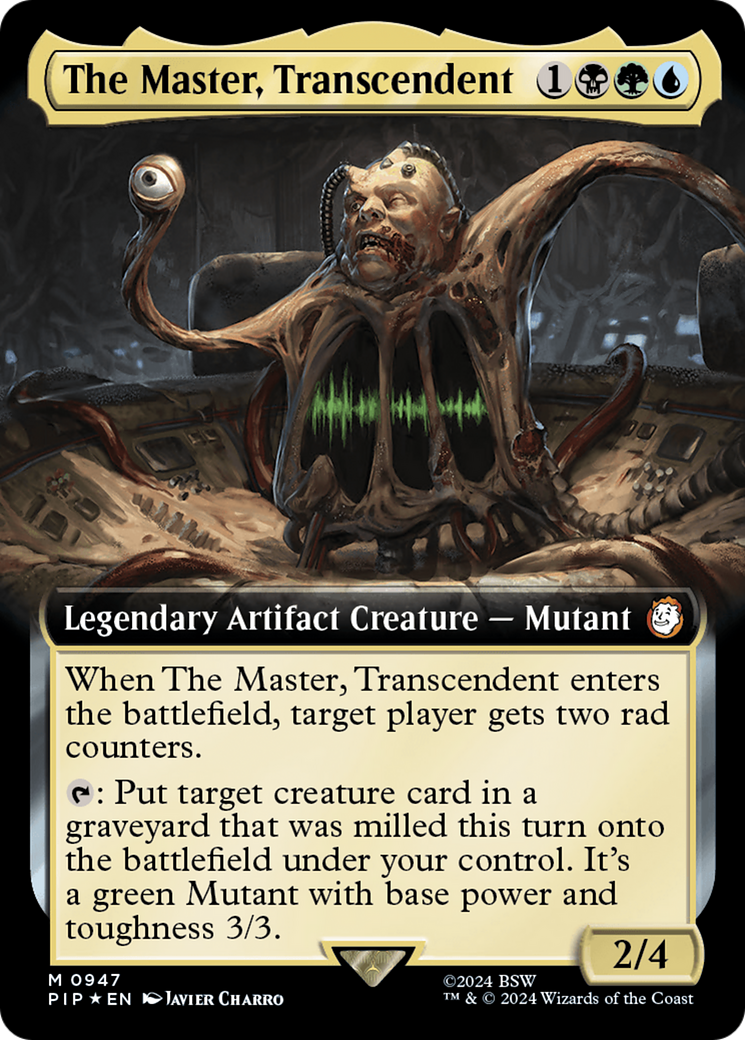 The Master, Transcendent (Extended Art) (Surge Foil) [Fallout] | Grognard Games