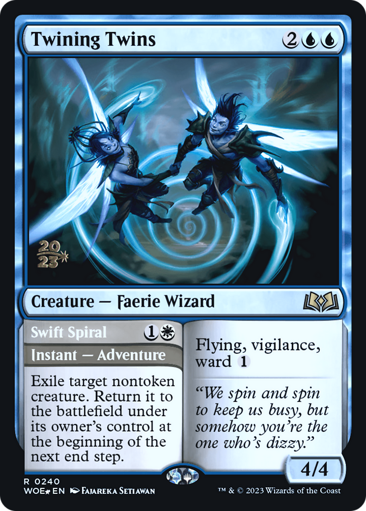Twining Twins // Swift Spiral [Wilds of Eldraine Prerelease Promos] | Grognard Games