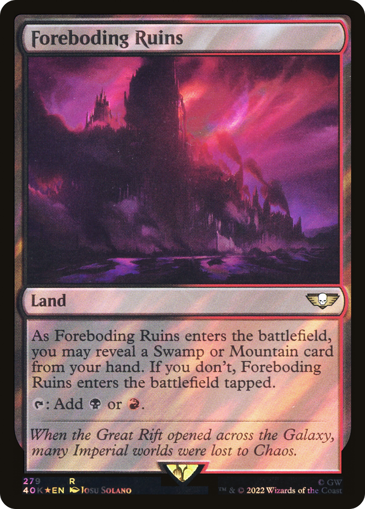 Foreboding Ruins (Surge Foil) [Universes Beyond: Warhammer 40,000] | Grognard Games