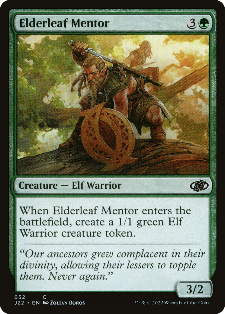 Elderleaf Mentor [Jumpstart 2022] | Grognard Games