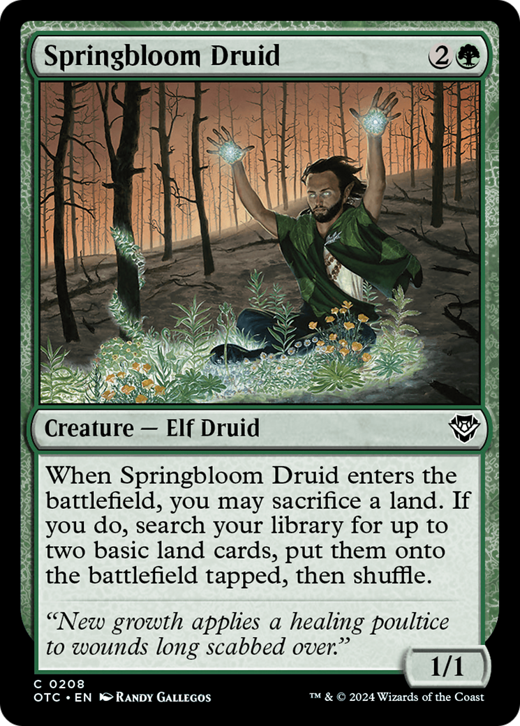 Springbloom Druid [Outlaws of Thunder Junction Commander] | Grognard Games