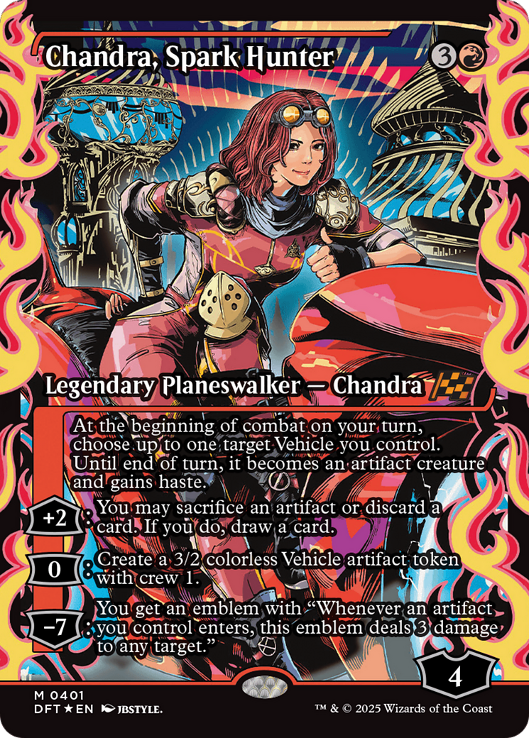 Chandra, Spark Hunter (Showcase) [Aetherdrift] | Grognard Games