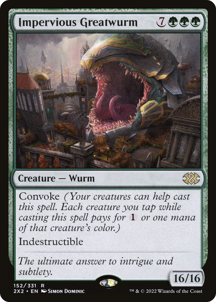 Impervious Greatwurm [Double Masters 2022] | Grognard Games