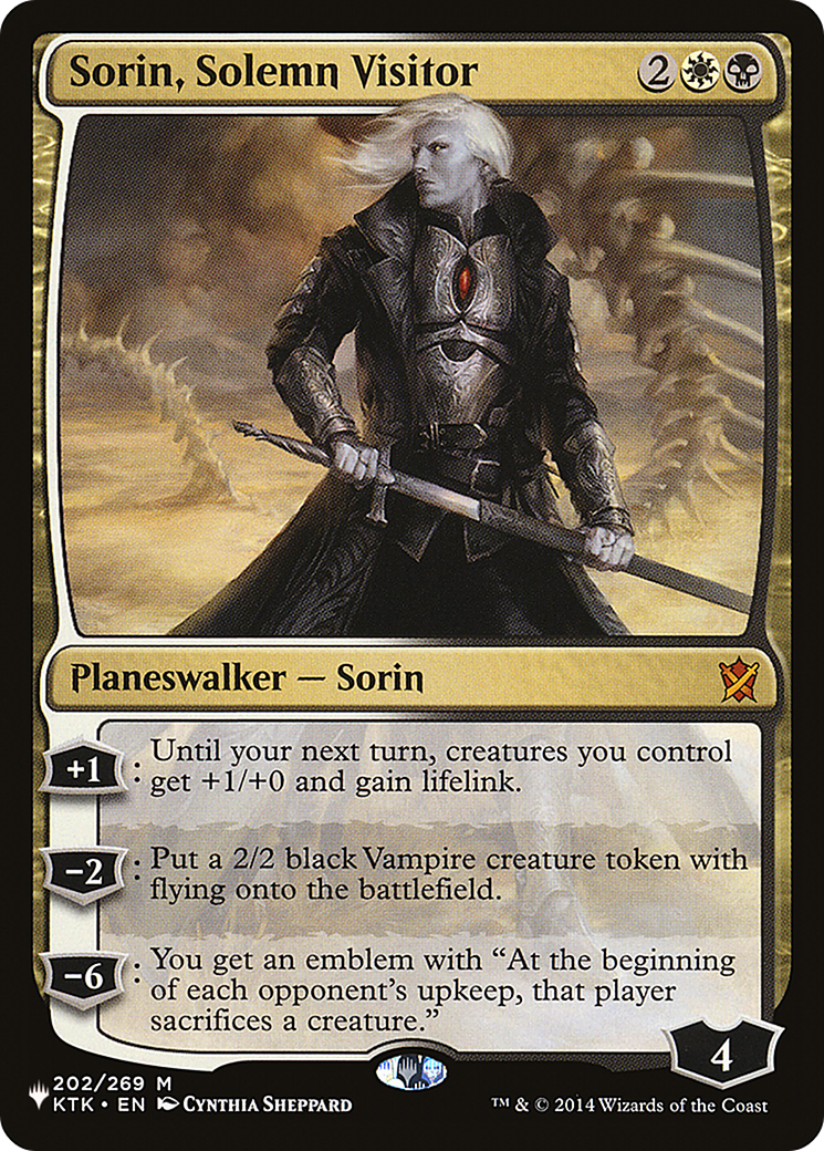 Sorin, Solemn Visitor [The List] | Grognard Games