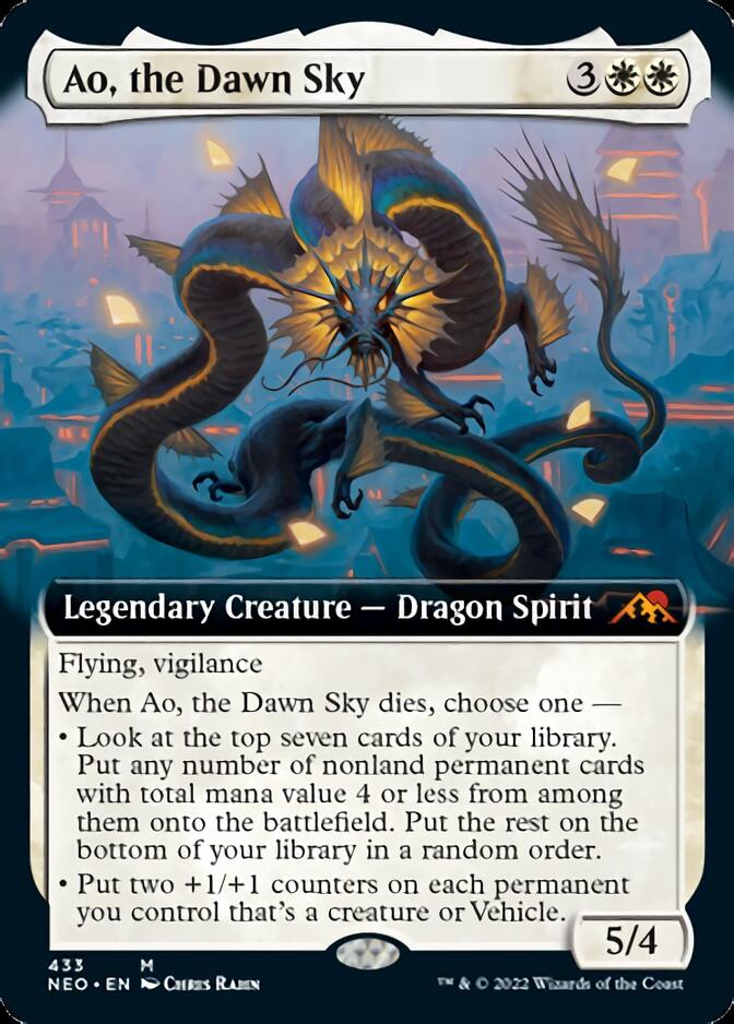 Ao, the Dawn Sky (Extended Art) [Kamigawa: Neon Dynasty] | Grognard Games