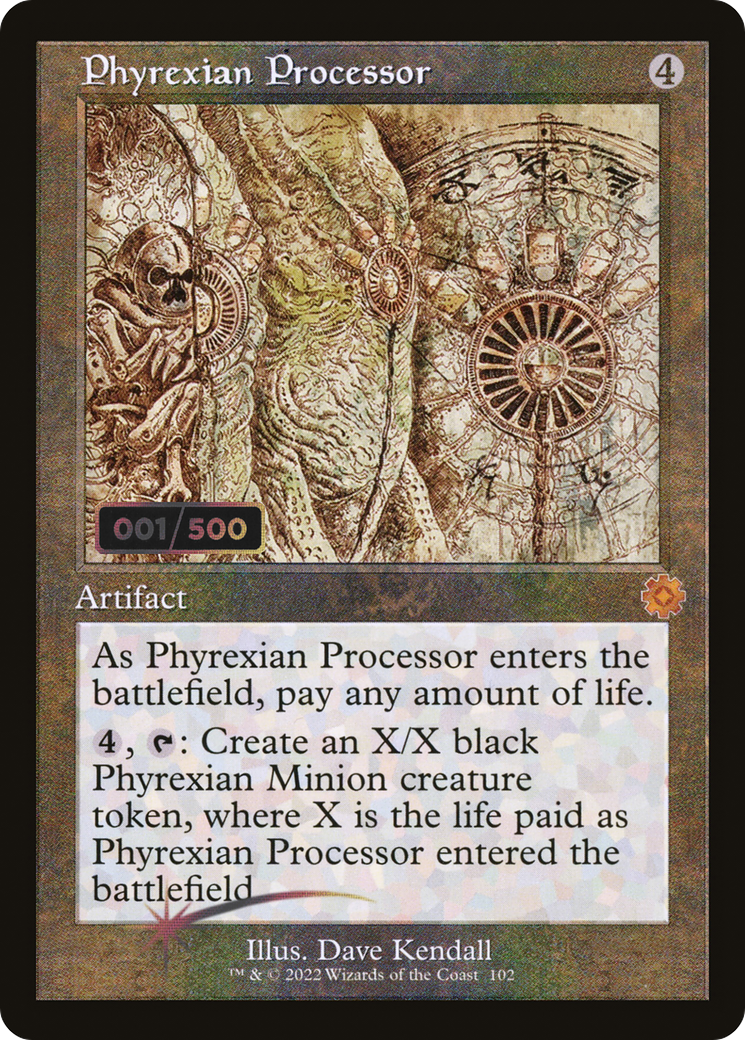 Phyrexian Processor (Retro Schematic) (Serial Numbered) [The Brothers' War Retro Artifacts] | Grognard Games
