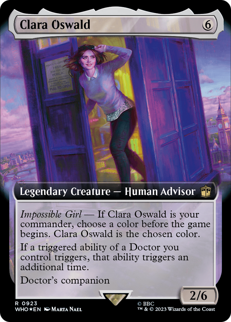 Clara Oswald (Extended Art) (Surge Foil) [Doctor Who] | Grognard Games