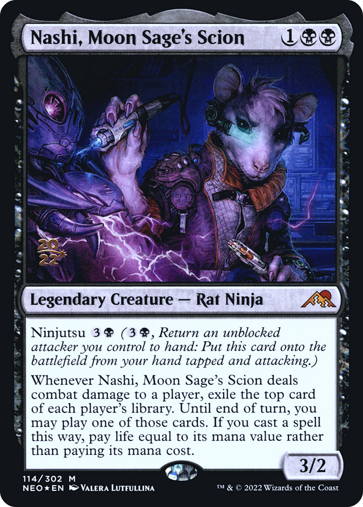 Nashi, Moon Sage's Scion [Kamigawa: Neon Dynasty Prerelease Promos] | Grognard Games
