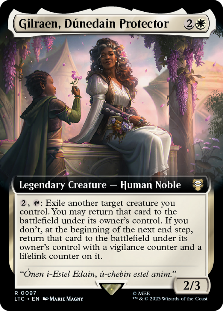 Gilraen, Dúnedain Protector (LTC-097) - Tales of Middle-earth Commander: (Extended Art) Foil | Grognard Games