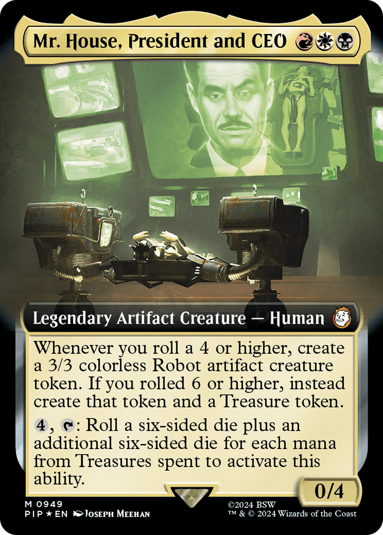 Mr. House, President and CEO (Extended Art) (Surge Foil) [Fallout] | Grognard Games