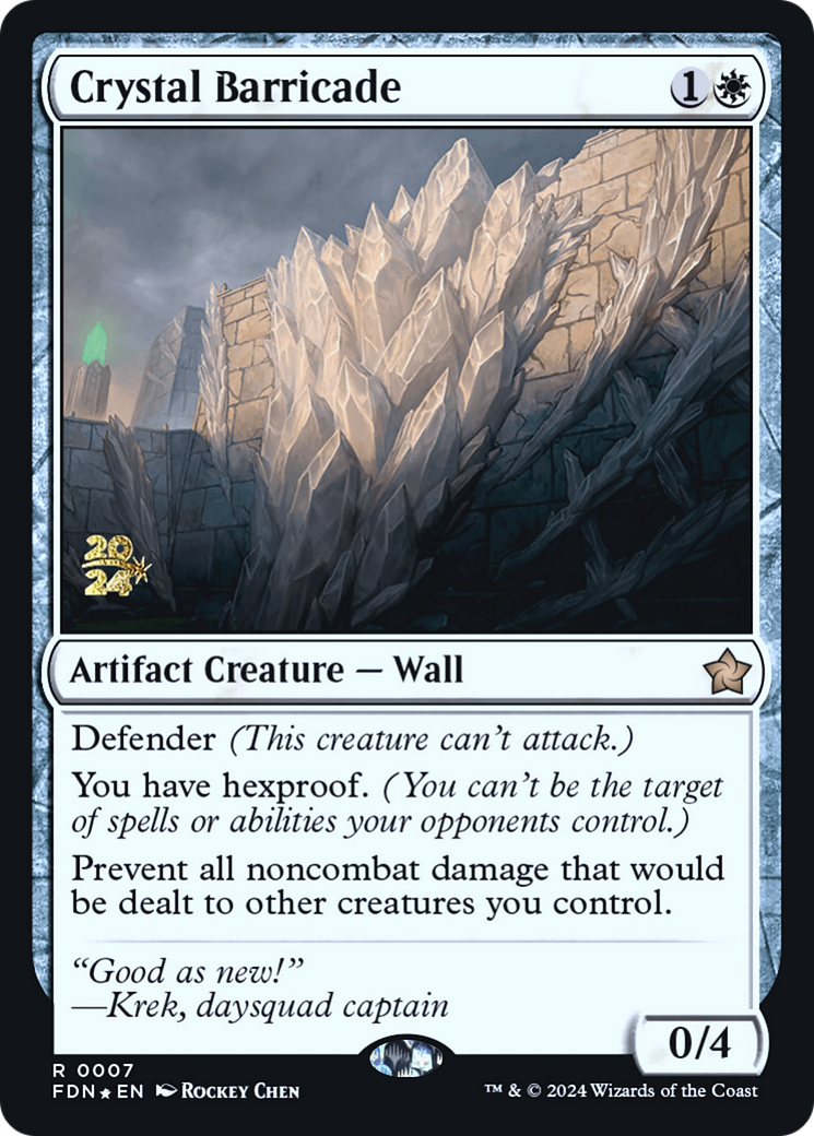 Crystal Barricade [Foundations Prerelease Promos] | Grognard Games