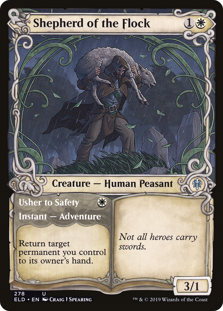 Shepherd of the Flock // Usher to Safety (Showcase) [Throne of Eldraine] | Grognard Games