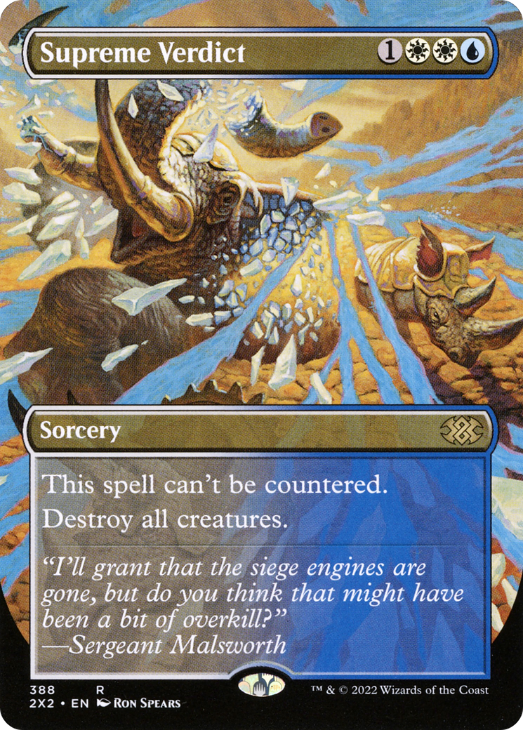 Supreme Verdict (Borderless Alternate Art) [Double Masters 2022] | Grognard Games